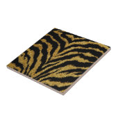 RAB Rockabilly Black Gold Leopard Print Tegel Tegeltje (Zijkant)