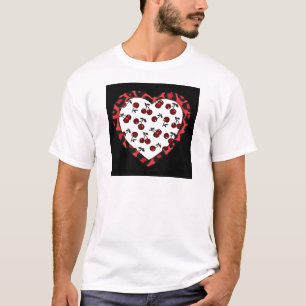 RAB Rockabilly Cherries Leopard Print Heart T-shirt