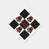 RAB Rockabilly Cherry-kerstcadeaupapier Napkin Servet (Hoek)