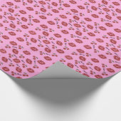 RAB Rockabilly Cherry Kisses op roze Cadeaupapier (Hoek)