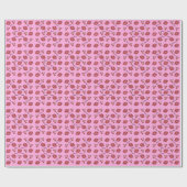 RAB Rockabilly Cherry Kisses op roze Cadeaupapier (Vlak)