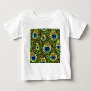 RAB Rockabilly Colorful Peacock Feathers Print