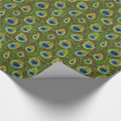 RAB Rockabilly Colorful Peacock Feathers Print Cadeaupapier (Hoek)