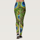 RAB Rockabilly Colorful Peacock Feathers Print Leggings (Achterkant)