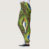 RAB Rockabilly Colorful Peacock Feathers Print Leggings (Links)
