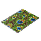 RAB Rockabilly Colorful Peacock Feathers Print Notitieboek (Linkerzijde)