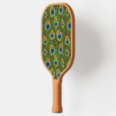 RAB Rockabilly Colorful Peacock Feathers Print Pickleball Paddle (Links)