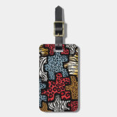 RAB Rockabilly Dierenprint Puzzel Bagagelabel (Voorkant verticaal)