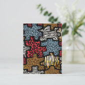 RAB Rockabilly Dierenprint Puzzel Briefkaart (Staand voorkant)