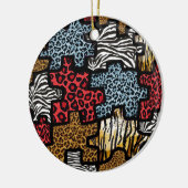 RAB Rockabilly Dierenprint Puzzel Keramisch Ornament (Links)