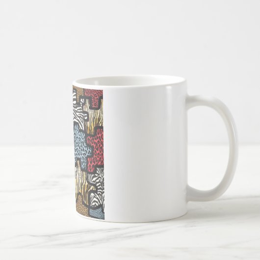 RAB Rockabilly Dierenprint Puzzel Koffiemok (Rechts)