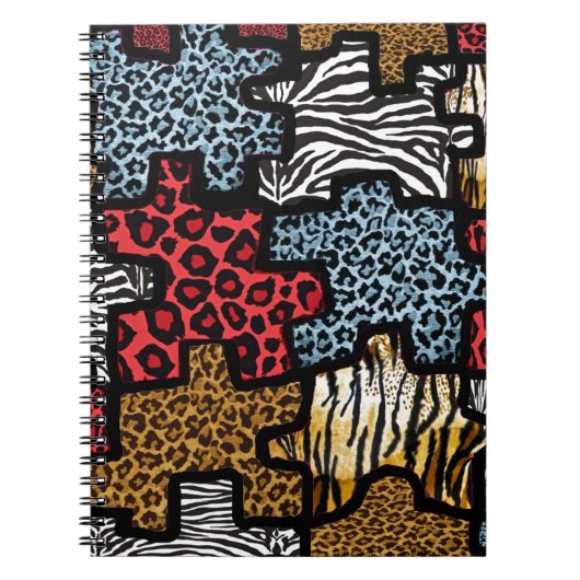 RAB Rockabilly Dierenprint Puzzel Notitieboek (Voorkant)