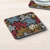 RAB Rockabilly Dierenprint Puzzel Onderzetter (Linkerzijde)