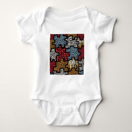 RAB Rockabilly Dierenprint Puzzel Romper (Voorkant)