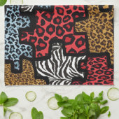 RAB Rockabilly Dierenprint Puzzel Theedoek (Gevouwen)