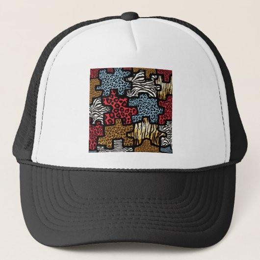 RAB Rockabilly Dierenprint Puzzel Trucker Pet (Voorkant)