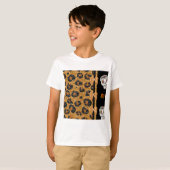 RAB Rockabilly Gold Leopard Print Sugar Skulls T-shirt (Voorkant volledig)