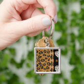 RAB Rockabilly Goud Luipaardprint Suiker Schedels Sleutelhanger (Hand)