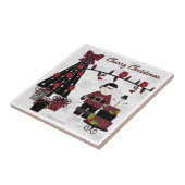 RAB Rockabilly Kers Kerstdag Kerstman Tegeltje (Zijkant)