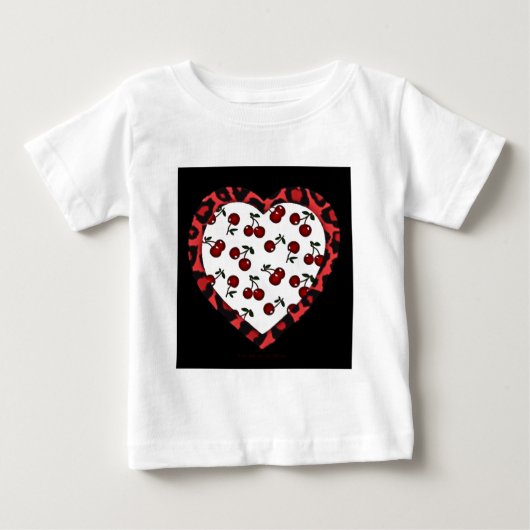 RAB Rockabilly Kersen Luipaardprint Hart (Voorkant)