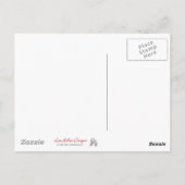 RAB Rockabilly Kersen Luipaardprint Hart Briefkaart (Achterkant)