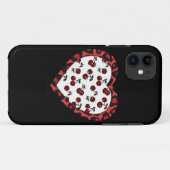 RAB Rockabilly Kersen Luipaardprint Hart Case-Mate iPhone Case (Achterkant (horizontaal))