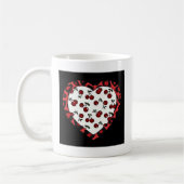 RAB Rockabilly Kersen Luipaardprint Hart Koffiemok (Links)