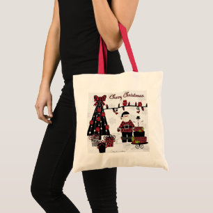 RAB Rockabilly Kersrode Kerstmis Sinterklaascadeau Tote Bag