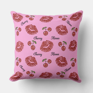 RAB Rockabilly Kussen van Kersen op Roze
