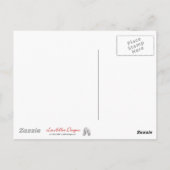 RAB Rockabilly Kussen van Kersen op Roze Briefkaart (Achterkant)