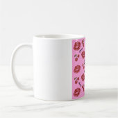 RAB Rockabilly Kussen van Kersen op Roze Koffiemok (Links)