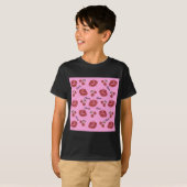 RAB Rockabilly Kussen van Kersen op Roze T-shirt (Voorkant volledig)