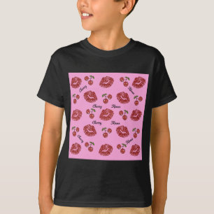 RAB Rockabilly Kussen van Kersen op Roze T-shirt