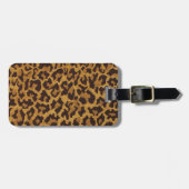 RAB Rockabilly Leopard Print Brown Gold Bagagelabel (Voorkant horizontaal)