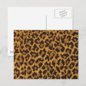RAB Rockabilly Leopard Print Brown Gold Briefkaart (Voorkant / Achterkant)