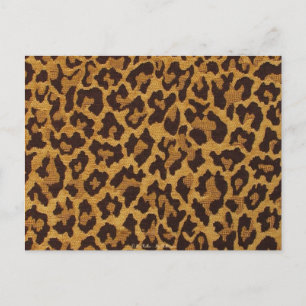 RAB Rockabilly Leopard Print Brown Gold Briefkaart