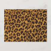 RAB Rockabilly Leopard Print Brown Gold Briefkaart (Voorkant)