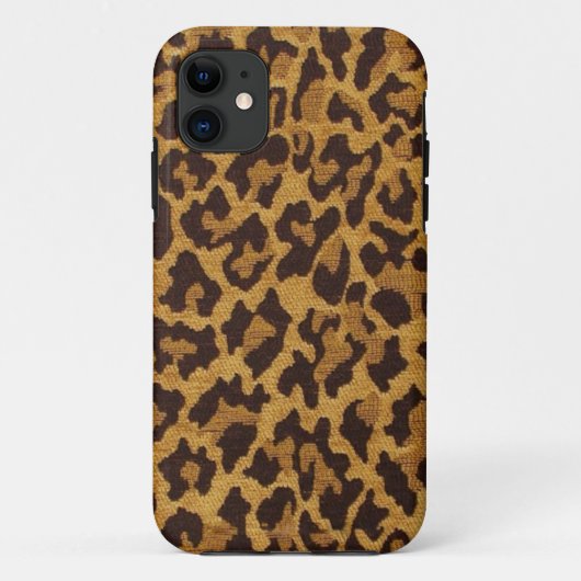 RAB Rockabilly Leopard Print Brown Gold Case-Mate iPhone Case (Achterkant)