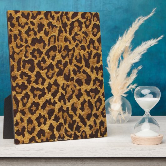 RAB Rockabilly Leopard Print Brown Gold Fotoplaat (Zijkant)