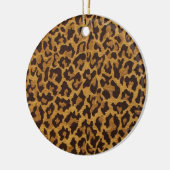 RAB Rockabilly Leopard Print Brown Gold Keramisch Ornament (Links)