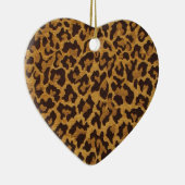 RAB Rockabilly Leopard Print Brown Gold Keramisch Ornament (Rechts)