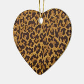 RAB Rockabilly Leopard Print Brown Gold Keramisch Ornament (Links)