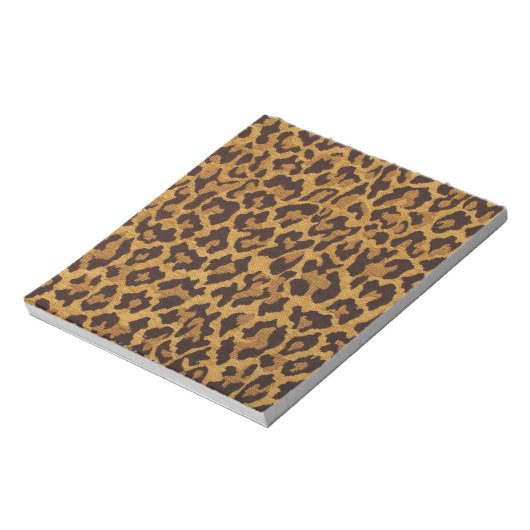 RAB Rockabilly Leopard Print Brown Gold Notitieblok (Linkerzijde)