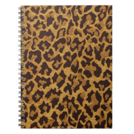 RAB Rockabilly Leopard Print Brown Gold Notitieboek