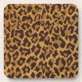 RAB Rockabilly Leopard Print Brown Gold Onderzetter (Voorkant)