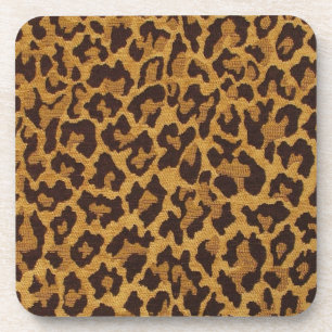 RAB Rockabilly Leopard Print Brown Gold Onderzetter