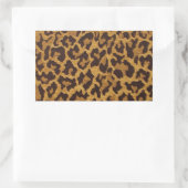 RAB Rockabilly Leopard Print Brown Gold Rechthoekige Sticker (Tas)