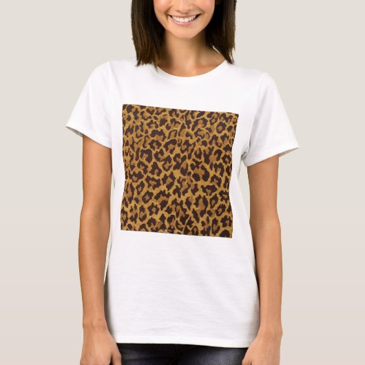 RAB Rockabilly Leopard Print Brown Gold T-shirt (Voorkant)
