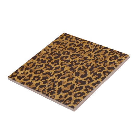 RAB Rockabilly Leopard Print Brown Gold Tegeltje (Zijkant)