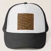 RAB Rockabilly Leopard Print Brown Gold Trucker Pet (Voorkant)
